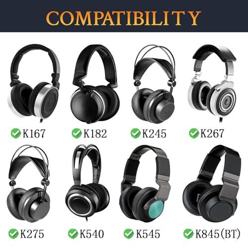 SOULWIT 90mm メッシュ製 イヤーパッド for AKG Pro Audio K845 K845BT