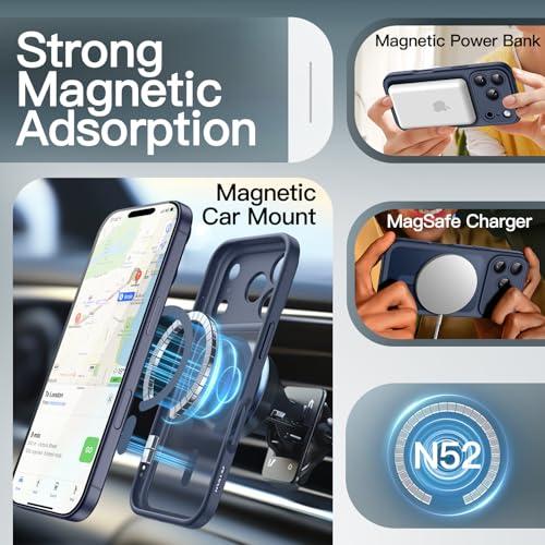 JETech iPhone 17 Pro 6.3インチ用 マグネットケース MagSafeに対応