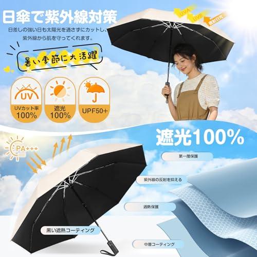 日傘 折りたたみ傘2026年新登場段階収納・8本骨 晴雨兼用 軽量