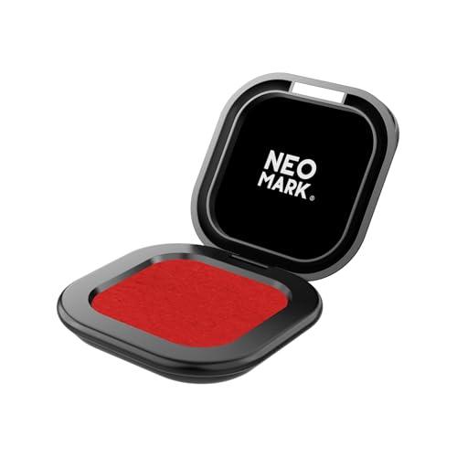 NEO MARK スタンプ台 朱肉 速乾 携帯用 マグネット式フタ 油性顔料系インク 40×40mm 赤 : ナスミル - 通販 ...