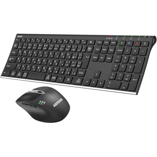 Arteck Bluetooth キーボード マウス セット マルチペアリング 3つ