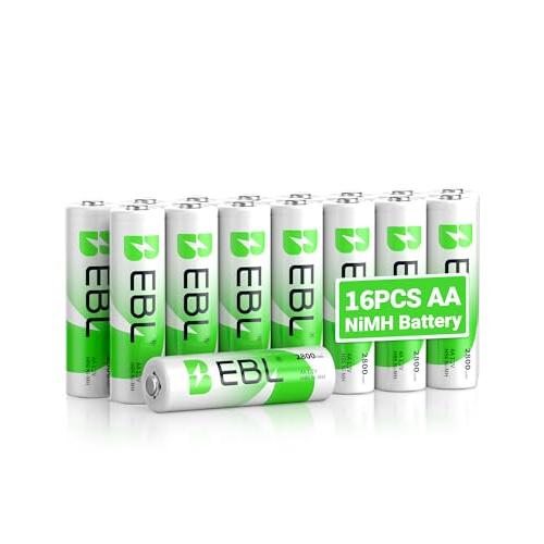 EBL 単3電池 充電式 16個パック ケース付き 2800mAh ニッケル水素充電 単三電池 充電池 単3充電池 単三充電池（Yahoo!・ナスミル）