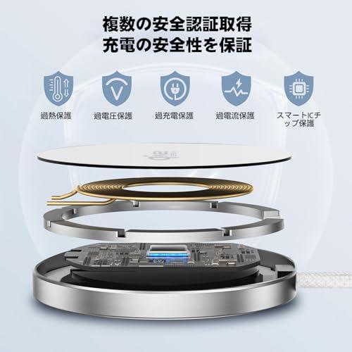 マグネット式ワイヤレス充電器 FEEKI Mag Safe充電器 25W Qi2認証 マグネット式 ワイヤレス充電器