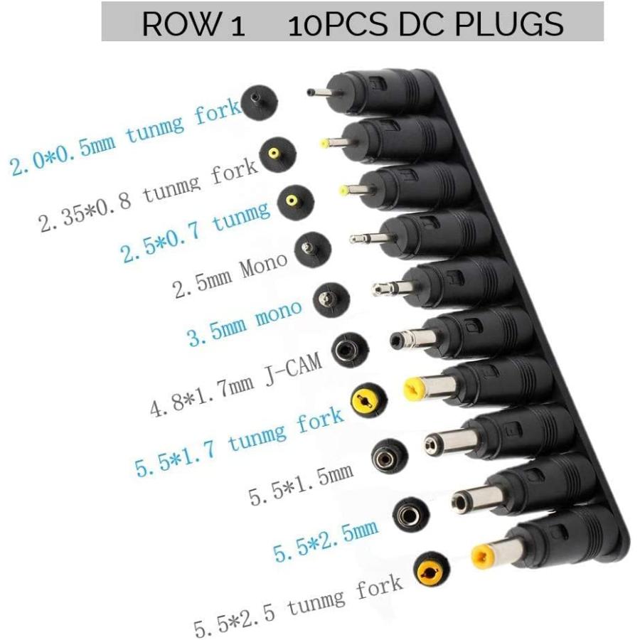DC変換プラグ 34種 ノートパソコン 電源アダプター 5.5mm/2.1mm 変換