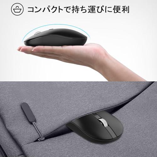 無線マウス usb-c ノートパソコン/MacBook用マウス 瞬時接続 静音 3