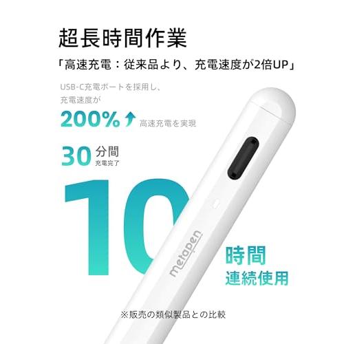 Metapen A8 iPad ペン 2018年~2025年i Pad対応 ペンシル 鉛筆 傾き感知