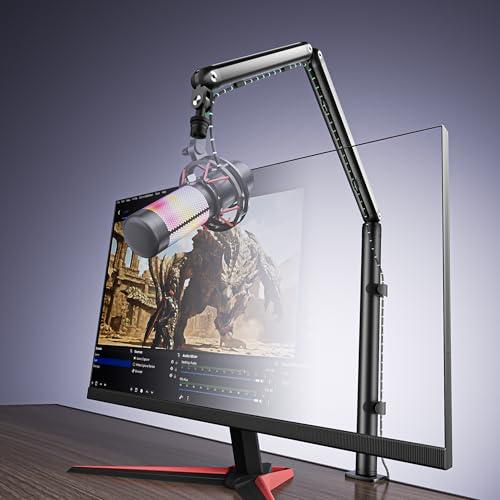 KUUVAN マイクスタンド マイクブームアーム 耐荷重1.8KG アルミ製