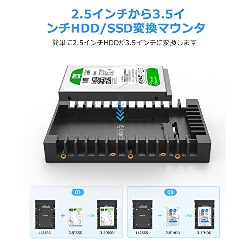 ORICO 2.5 → 3.5変換 2.5インチ HDD/SSD 変換マウンタ SATA