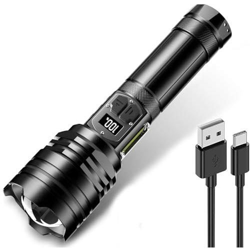 懐中電灯 led 強力 軍用 最強 超高輝度5000000ルーメン Type-C USB充電