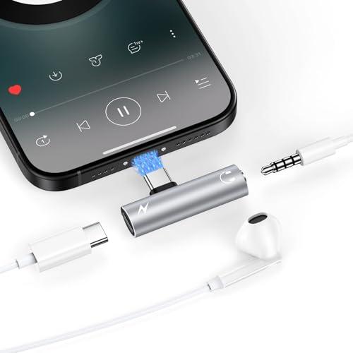 ANNIBER 2in1 タイプC イヤホンジャック新型アダプタ・1個2役iPhone17