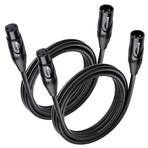 Cable Matters 2本セット XLR ケーブル 1.8m、マイクケーブル オス