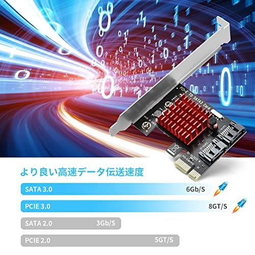 ELUTENG SATA 増設ボード 6Gbps速度 pcie sata 増設 2ポート 拡張