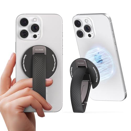 Klearlook スマホリング マグネット 超強磁力 マグセーフ リング 多角度調整で横縦両立 携帯リング 柔らかいシリコンバンドで指に優しい（Yahoo!・ナスミル）