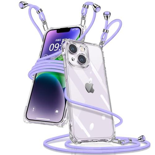Muciyazi 用の iPhone 14 Plus ケース クリア ショルダー アイフォン