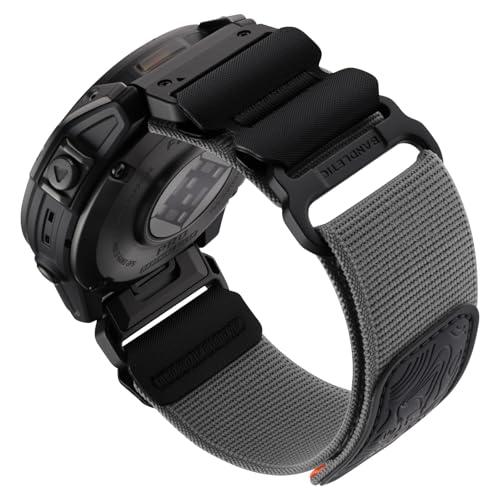Bandletic] ガーミン ベルト-QuickFit 22mm 強化ナイロン製 軽量 柔軟
