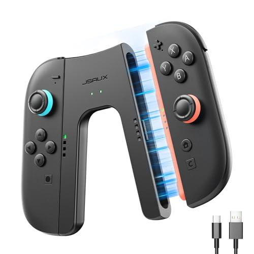 JSAUX 充電グリップ Switch 2に対応 左右分離型コントローラー充電
