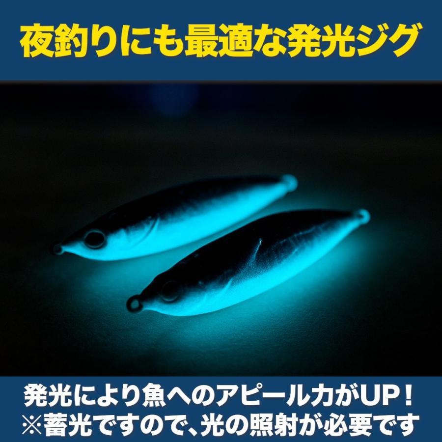 爆買 メタルジグ リアルメタルジグ 2個セット 30g 60g 80g 夜行タイプ