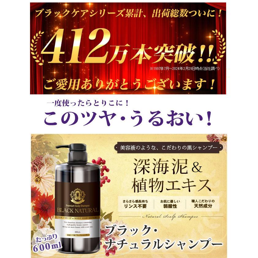 Black Care ブラック・ナチュラルシャンプー 600ml 2本 セット
