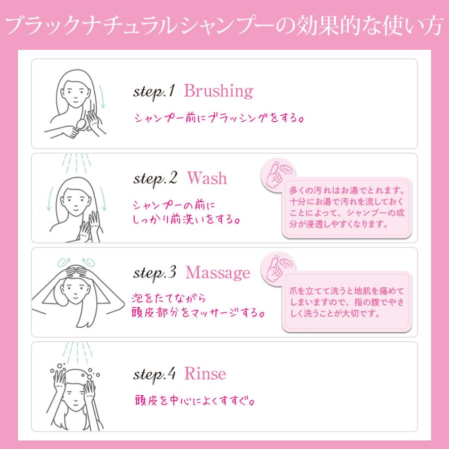 Black Care ブラック・ナチュラルシャンプー 600ml 3本 セット