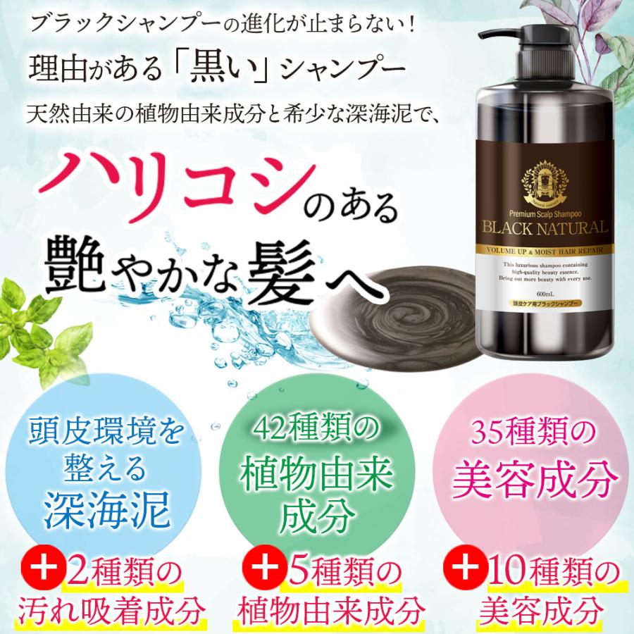 Black Care ブラック・ナチュラルシャンプー 600ml 3本セット