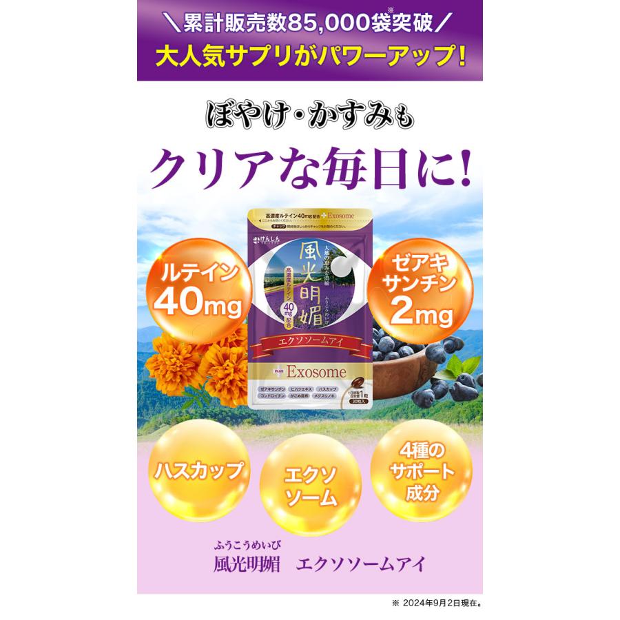 けんしんサポートサプリ 風光明媚 エクソソームアイ 1袋30粒 約30日分