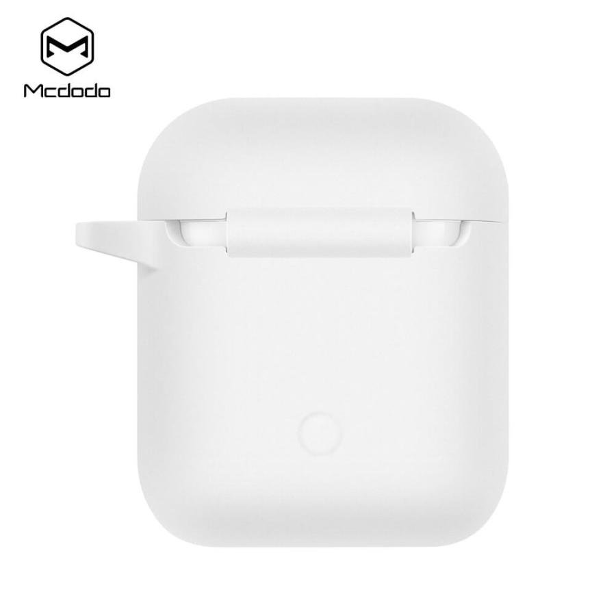 AirPods ケース エアーポッズ ケース カバー 2.5ｍｍ厚 シリコンケース ストラップ カラビナ付 ホワイト レッド Mcdodo日本 一年保障｜native-fish-dreams｜17