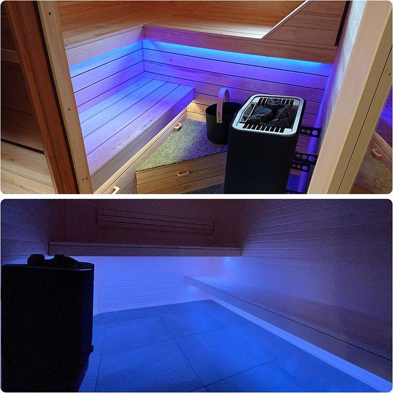 正規品 サウナ用 100℃までOK富士メディシィエ LEDテープライト 防水 水没可 耐高温 本体クリアタイプ ケーブル5m付 サウナ照明 サウナラ 【QG1506824107】(54003円)