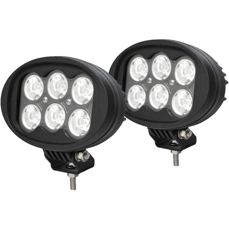 LEDワートライト　トラクター　車外灯　作業灯　6000LM　6500K　12V　白光　直径155mm　24V兼　IP68防水　60W　狭角