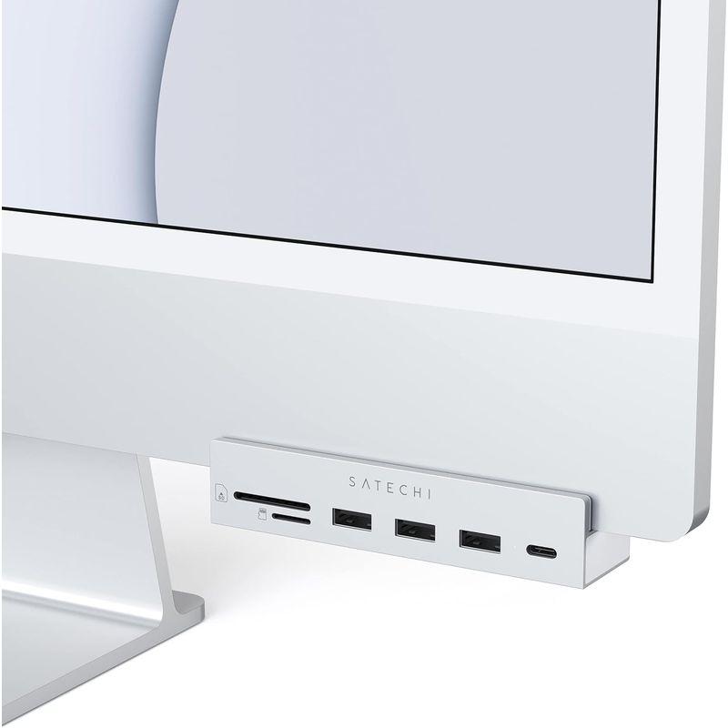 Satechi iMac24インチ用 USB-C クランプハブ (シルバー) (2021 iMac対応) USB-C データポート, 3xU｜native-place｜07