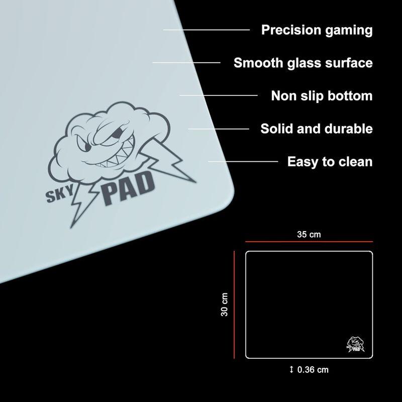 SkyPAD 3.0 ゲーミングガラスマウスパッド｜eスポーツマウスパッド ラージサイズ｜精度とスピードを向上させた特殊ガラス面（白・ロゴバ｜native-place｜04