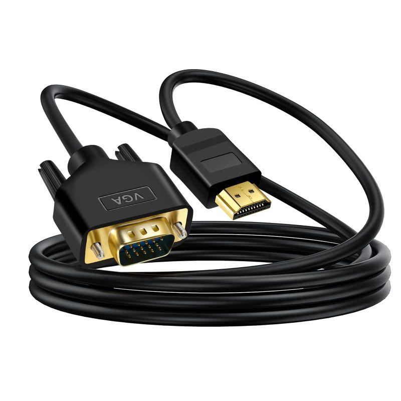 ANNNWZZD HDMI VGA 変換ケーブル 1080p60Hz HDMI to VGA モニタ ノートPC HDTV用 黒 1M