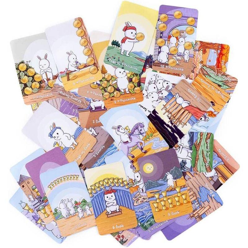 【正規品タロットカード】入手困難なデッキ✨うさぎ＆カラフル卵 イースタータロット 楽天市場】78pcsタロットルナラピンウサギタロットデッキ