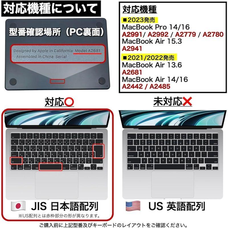 Macbook Pro/Air M2 M3 キーボードカバー 日本メーカー品 JIS Macbook Pro/Air M2 M3 キーボードカバー 日本メーカー品 JIS