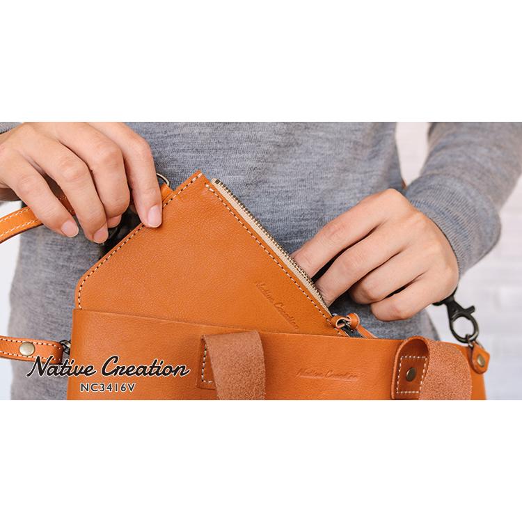 【栃木レザー】本革 インナーポーチ フラットポーチ バッグインバッグ ポーチ 日本製 ソフトレザー 柔らかい ギフト プレゼント GIFT |  | 06