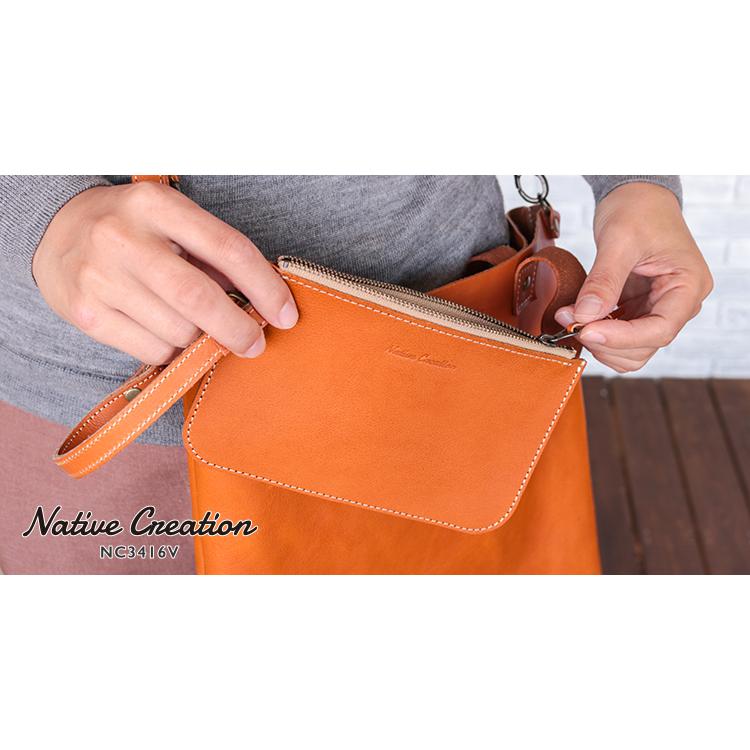 【栃木レザー】本革 インナーポーチ フラットポーチ バッグインバッグ ポーチ 日本製 ソフトレザー 柔らかい ギフト プレゼント GIFT |  | 08