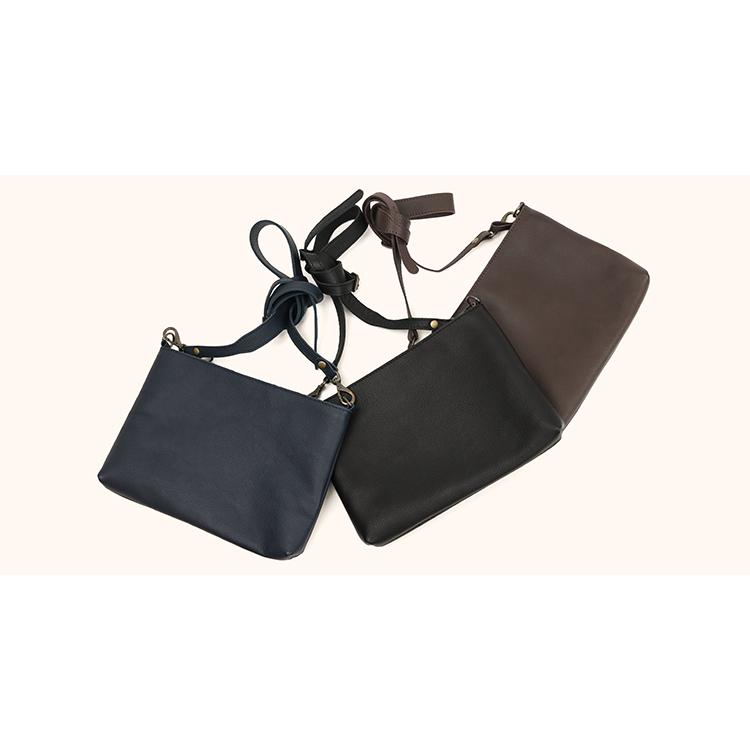 【姫路レザー】レザーサコッシュ 中サイズ ショルダーバッグ メンズ レディース 日本製 本革 軽量 斜め掛け 鞄 ソフトレザー 柔らかい ギフト プレゼント GIFT |  | 17