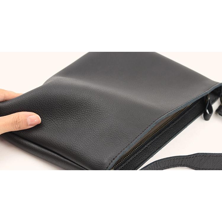 【姫路レザー】レザーサコッシュ 中サイズ ショルダーバッグ メンズ レディース 日本製 本革 軽量 斜め掛け 鞄 ソフトレザー 柔らかい ギフト プレゼント GIFT |  | 09