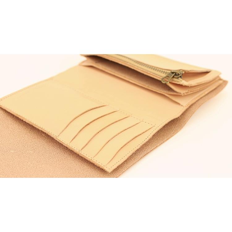 栃木レザー 財布 三つ折り メンズ レディース ヌメ革 日本製 本革 牛革 ソフトシュリンクオイルレザー ギフト プレゼント  NATURAL |  | 10