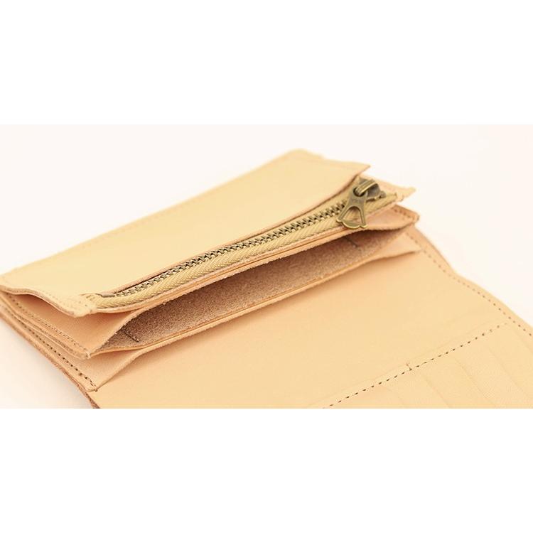 栃木レザー 財布 三つ折り メンズ レディース ヌメ革 日本製 本革 牛革 ソフトシュリンクオイルレザー ギフト プレゼント  NATURAL |  | 09