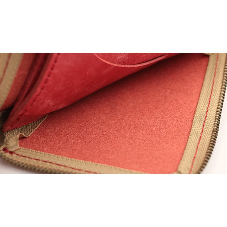 【イタリアンレザー】本革L字ファスナー薄型 ミニ財布 パステル かわいい 小銭入れ カード 小さい うすい 日本製 本革 ギフト プレゼント GIFT |  | 19