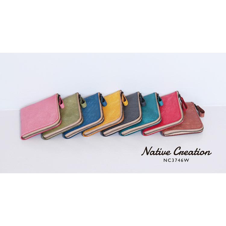 【イタリアンレザー】本革L字ファスナー薄型 ミニ財布 パステル かわいい 小銭入れ カード 小さい うすい 日本製 本革 ギフト プレゼント GIFT |  | 09