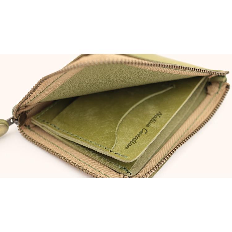 【イタリアンレザー】本革L字ファスナー薄型 ミニ財布 パステル かわいい 小銭入れ カード 小さい うすい 日本製 本革 ギフト プレゼント GIFT |  | 14