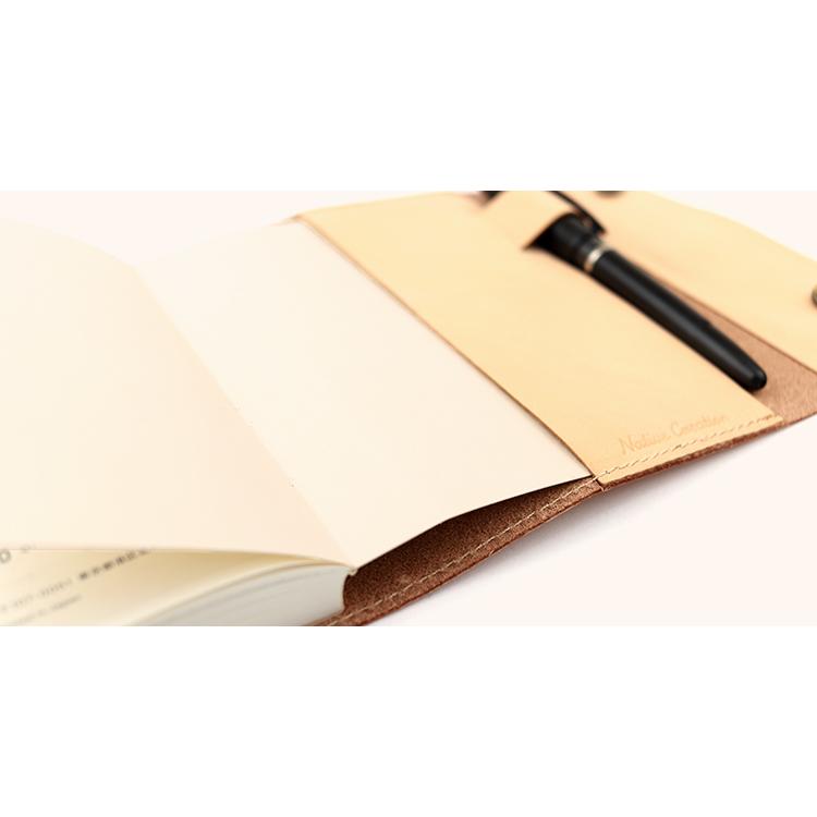 一日手帳カバー 本革 栃木レザー ヌメ革 一日手帳 A6 文庫本サイズ