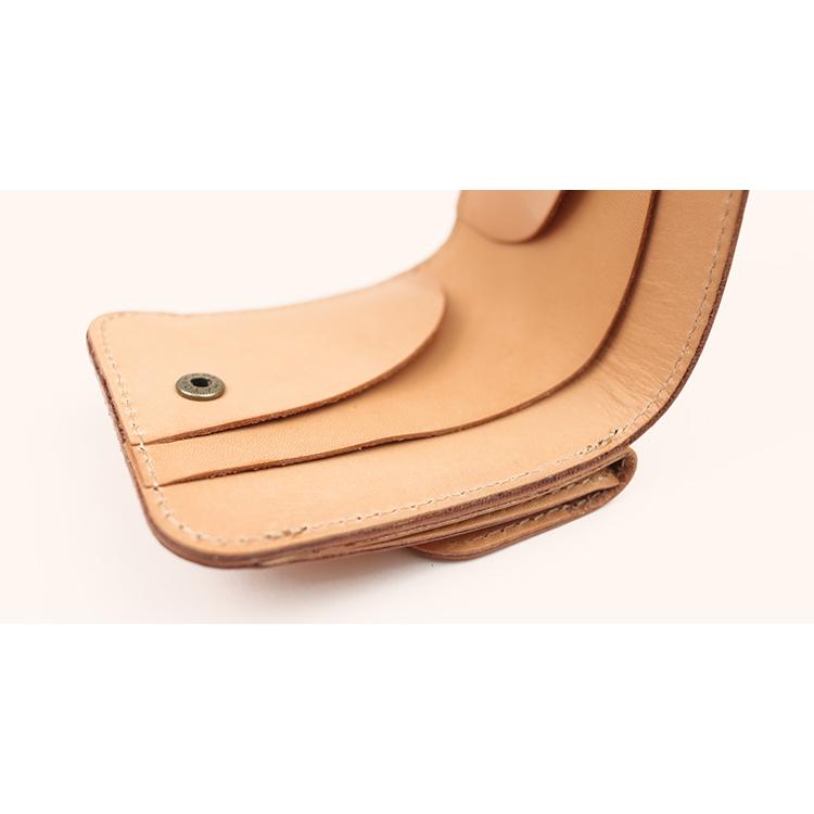 栃木レザー 二つ折り財布 メンズ レディース コンパクト 日本製 本革 牛革 小銭入れ 外側 カード 小さい 札入れ ギフト プレゼント NATURAL |  | 09