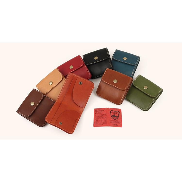 栃木レザー 二つ折り財布  メンズ レディース コンパクト ミニ 日本製 本革 牛革 小銭入れ 外側 カード 小さい 札入れ ギフト プレゼント |  | 21