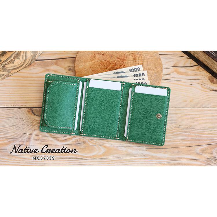 【姫路レザー】本革三つ折りミニ財布 シボ 型押し コンパクト財布 小銭入れ カード 小さい 日本製 本革 ギフト プレゼント GIFT |  | 09