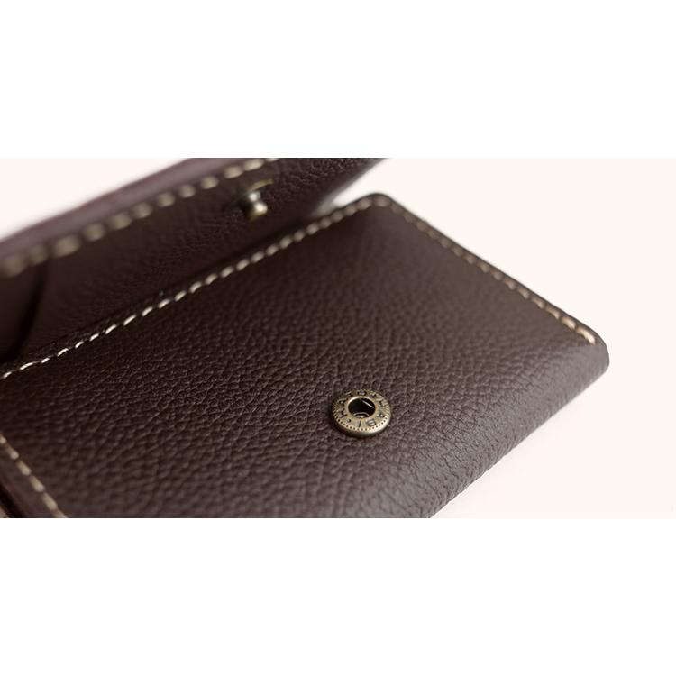 【姫路レザー】本革三つ折りミニ財布 シボ 型押し コンパクト財布 小銭入れ カード 小さい 日本製 本革 ギフト プレゼント GIFT |  | 15