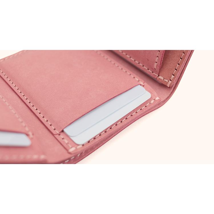 【イタリアンレザー】本革三つ折りミニ財布 コンパクト 日本製 本革 パステル かわいいギフト プレゼント GIFT |  | 18