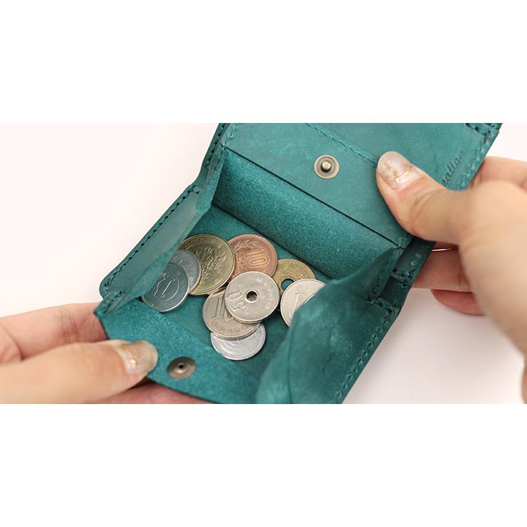 【イタリアンレザー】本革三つ折りミニ財布 コンパクト 日本製 本革 パステル かわいいギフト プレゼント GIFT |  | 19