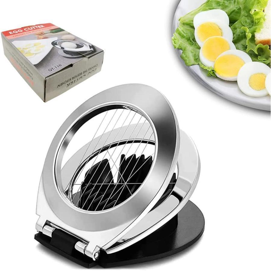 ゆで卵 カッター 卵カッター エッグスライサー ステンレス鋼製 2イン1多機能卵カッター 卵切器 p21447782d046ナツオンライン